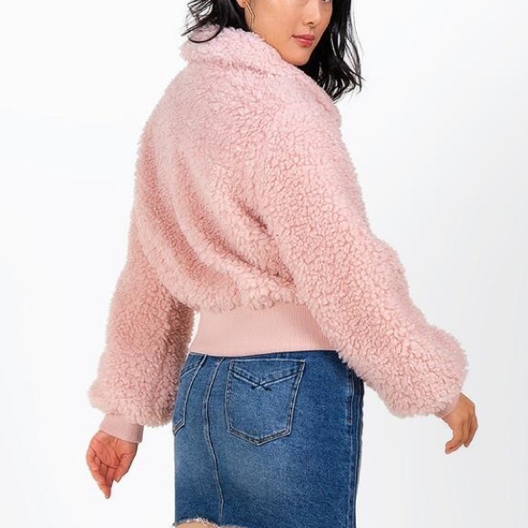 Pink Shearling Jacket - Picture 3 of 4
